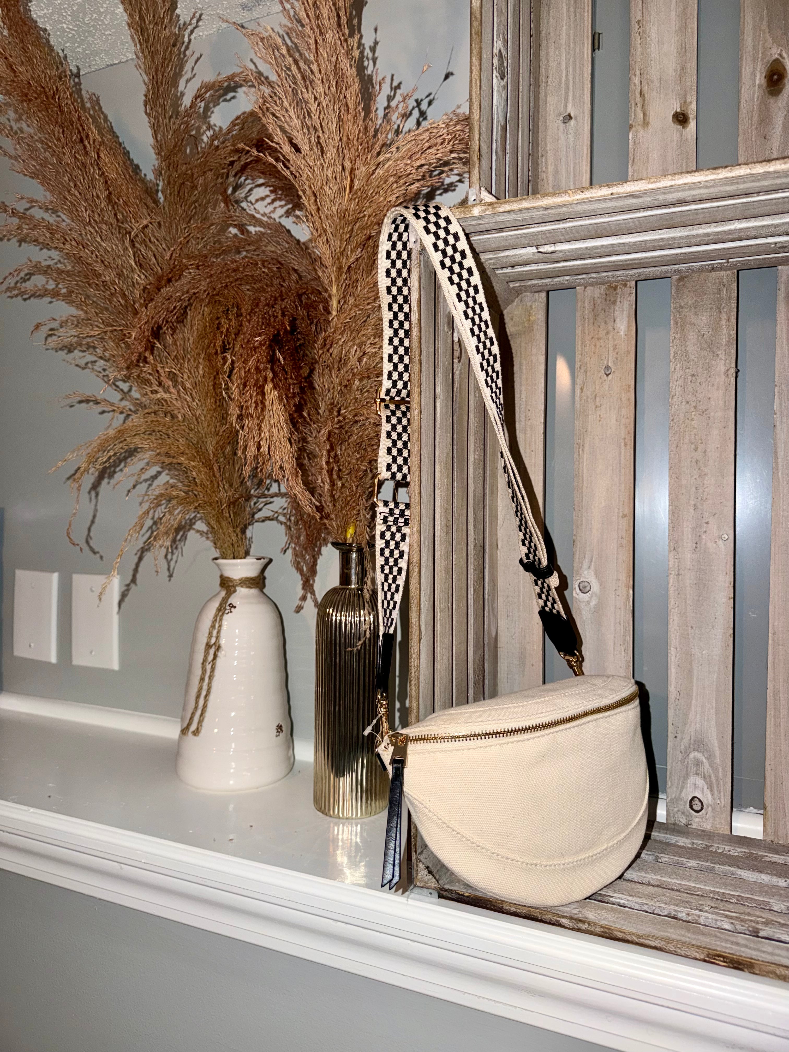 In Stock-Checkered Crossbody