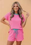 Color block Ribbed 2 piece set