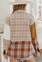 Colorblock Patchwork Shacket