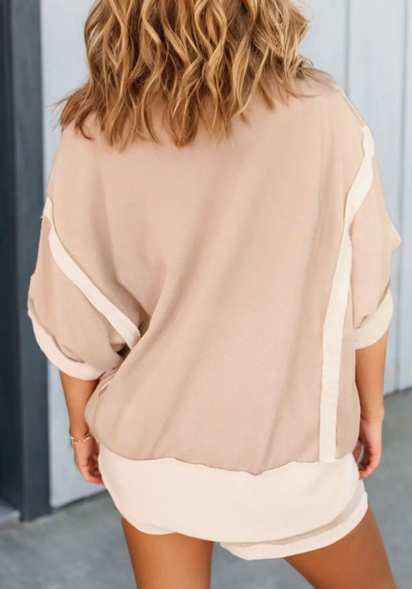 IN STOCK-Patchwork Oversized 2pcs Set