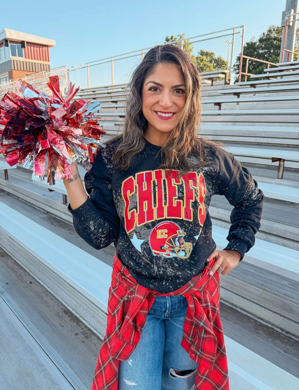 Chiefs Stars Bleached Sweatshirt