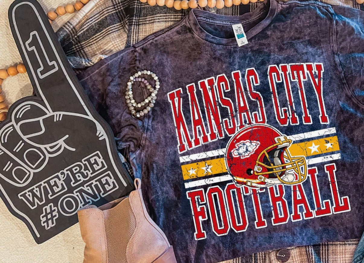 Kansas City Chiefs Acid Wash Tee