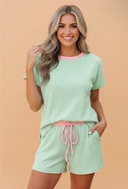 Color block Ribbed 2 piece set